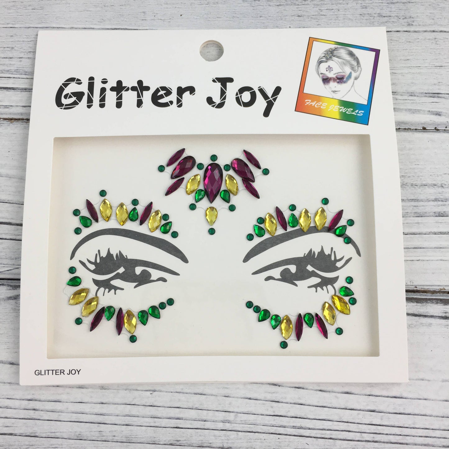 Mardi Gras face jewels #2