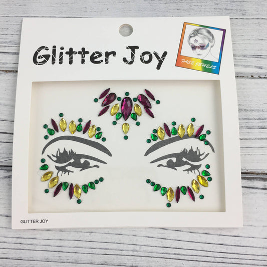 Mardi Gras face jewels #2