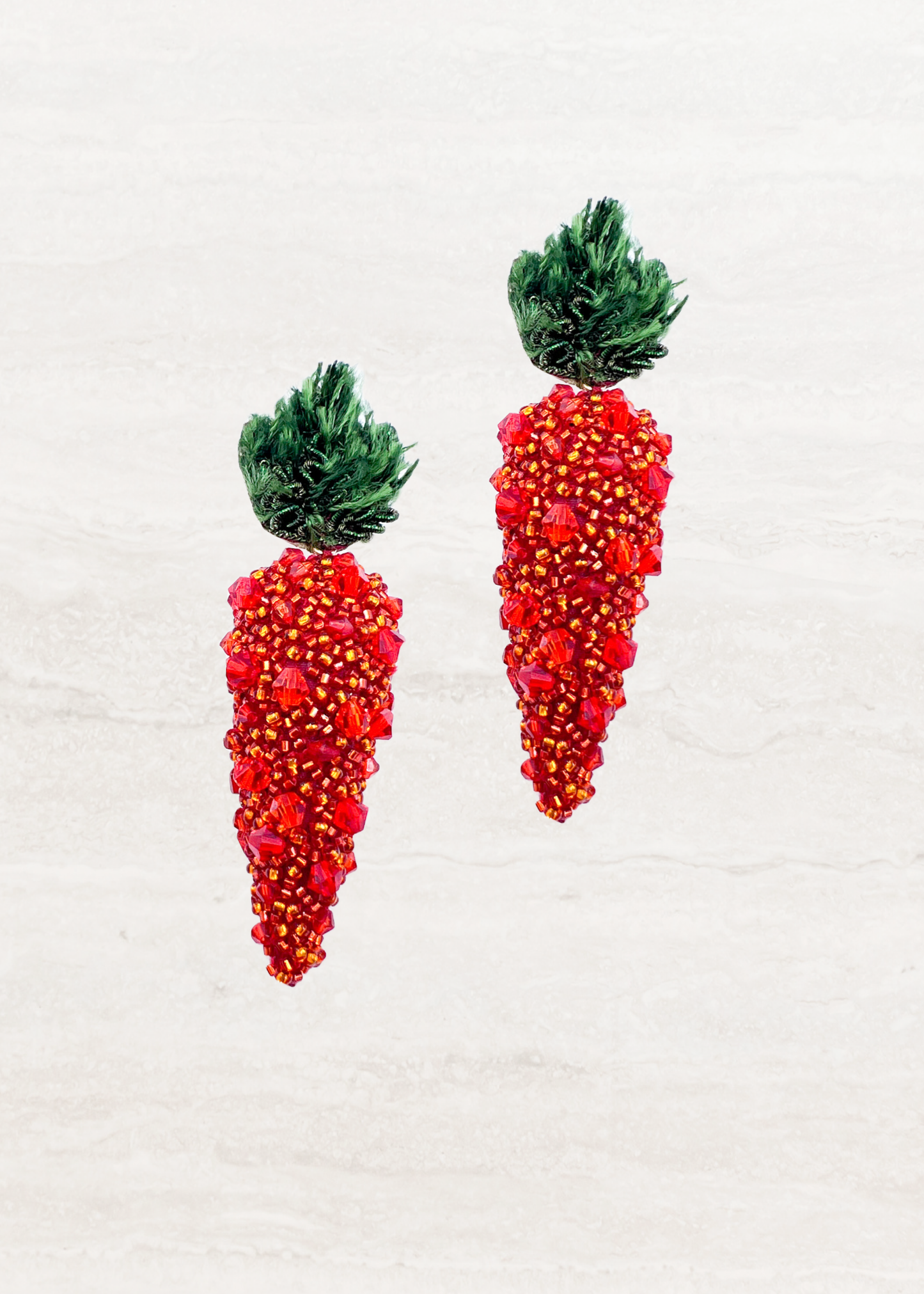 Garden Carrot Earrings (3-D)