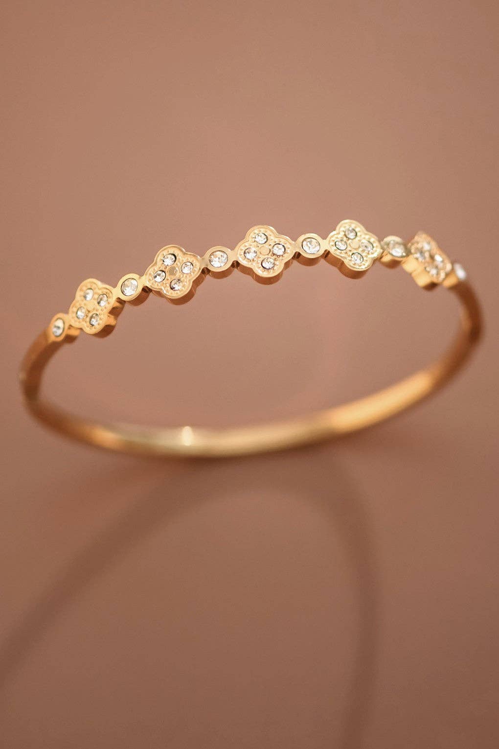 18K Gold PVD Plated Waterproof Stainless Steel Bangle - 7726: S0OX3T7726
