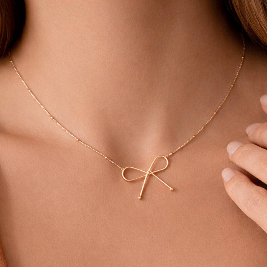 18K Gold Plated Waterproof Stainless Steel Chain Necklace - 7649: S0OX3T7649