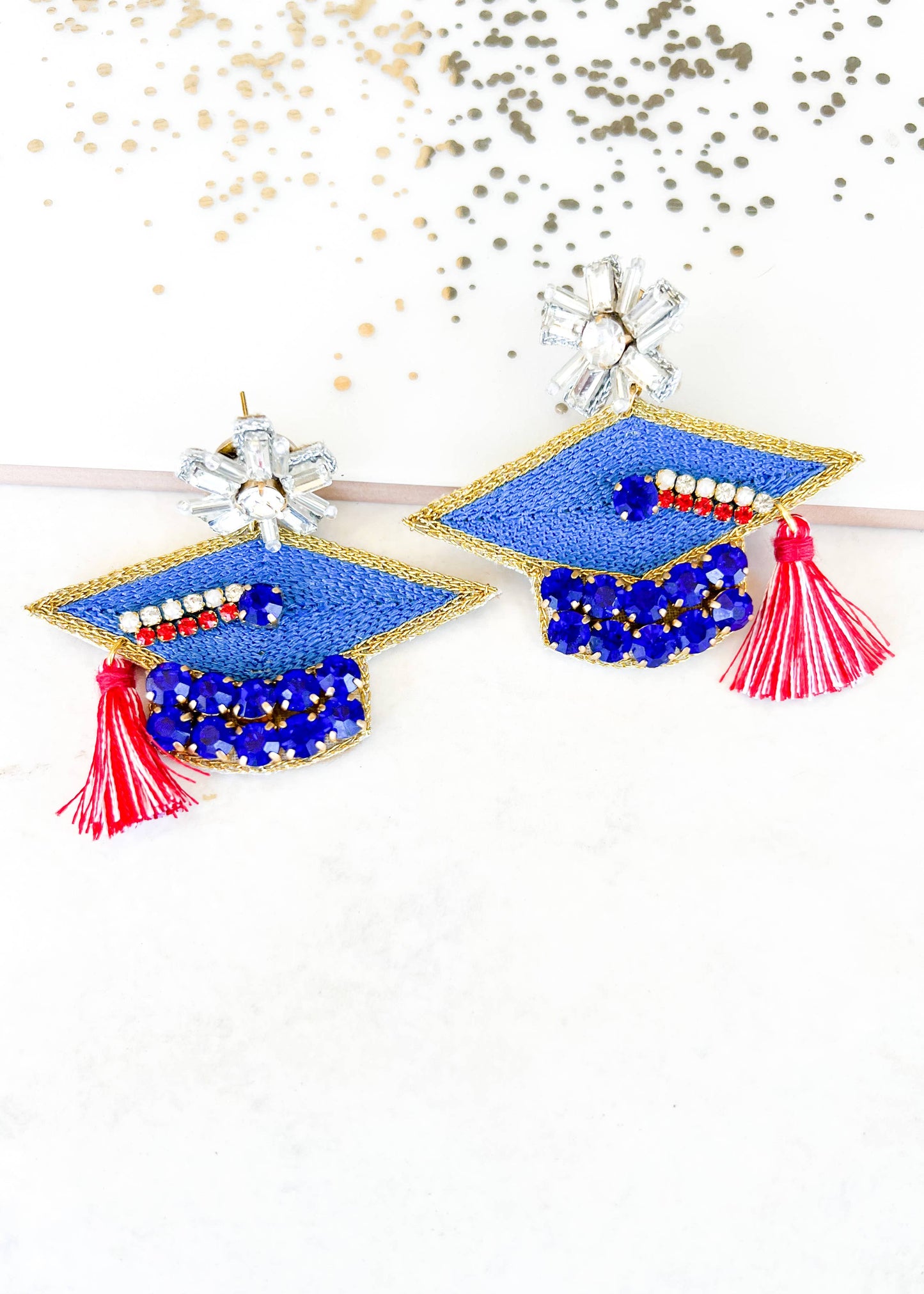 Congrats Grad Blue Earrings