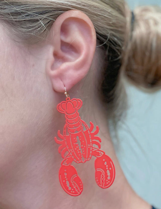 Crawfish / Lobster Dangle Earrings