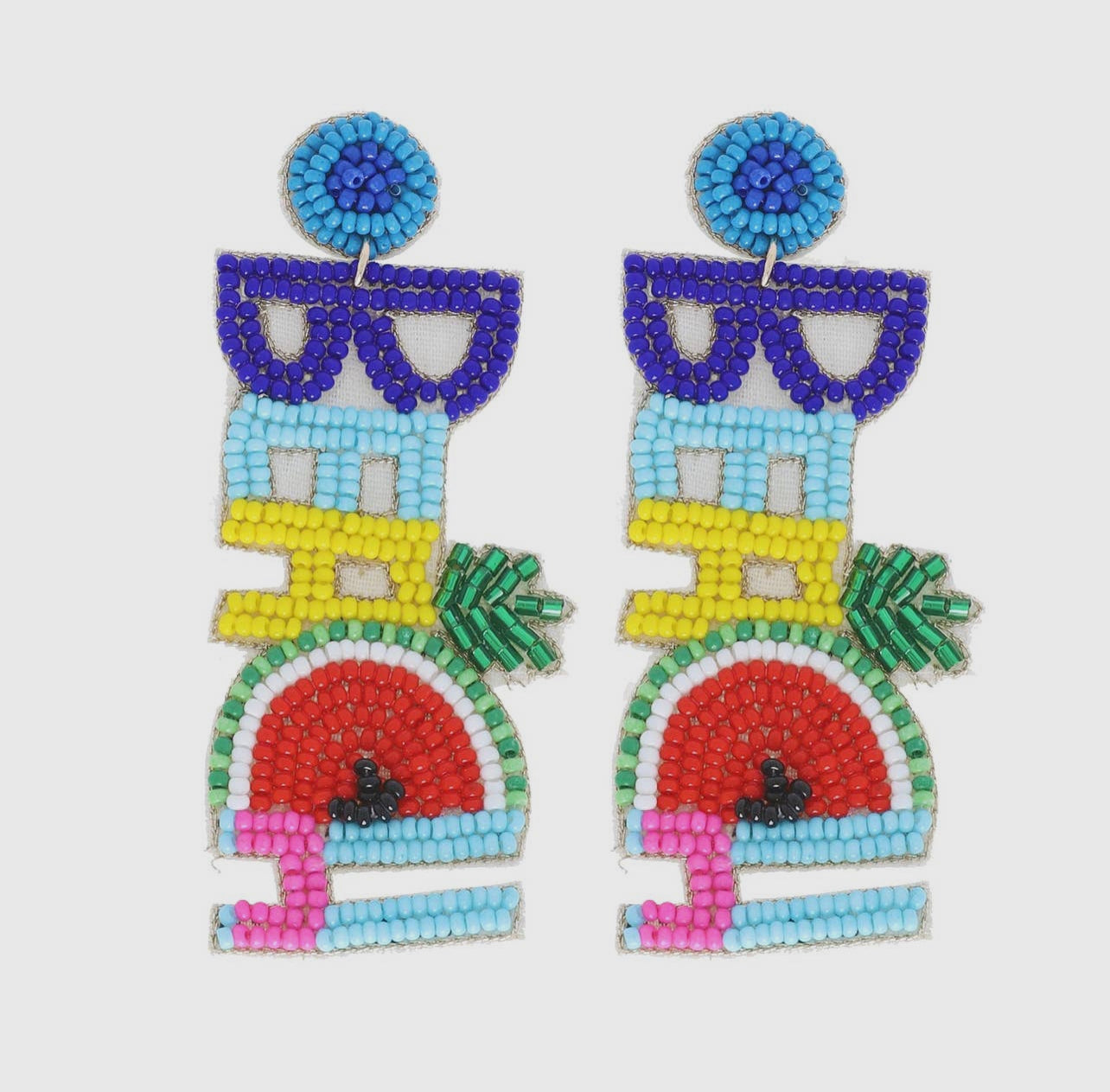 Beaded Beach Word Drop Earrings