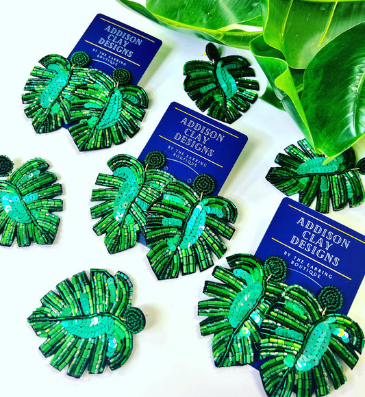 Palm Leaf Earrings