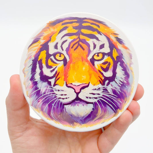 LSU Tiger Head Coaster - Louisiana Baton Rouge Absorbable