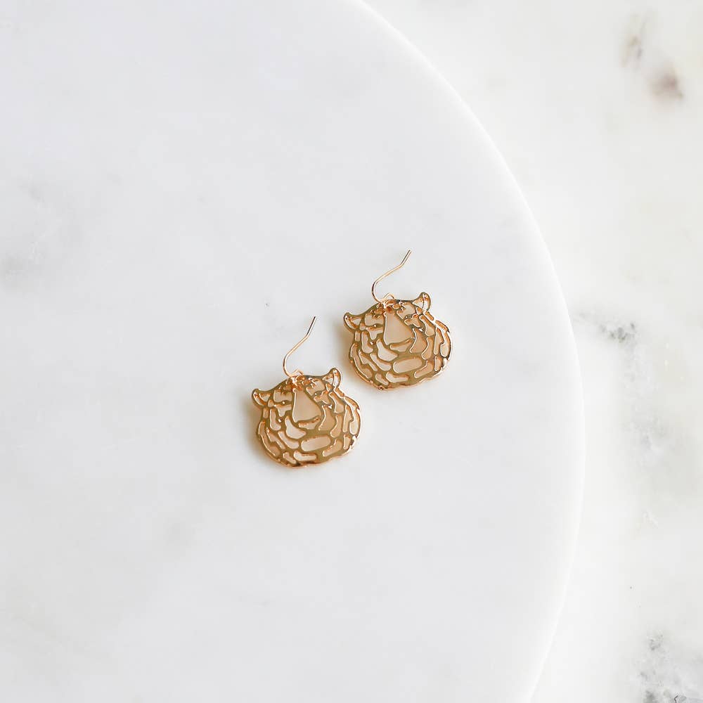 Bengal Earrings   Gold   1"