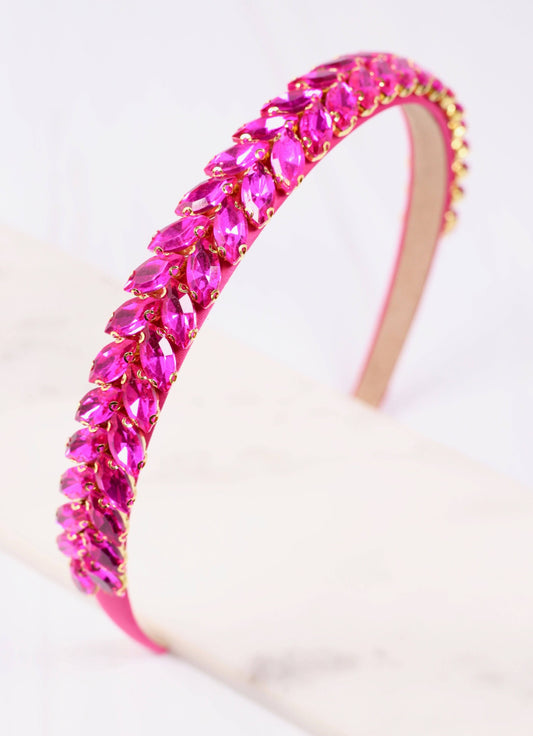 Kessler Jeweled Headband FUCHSIA