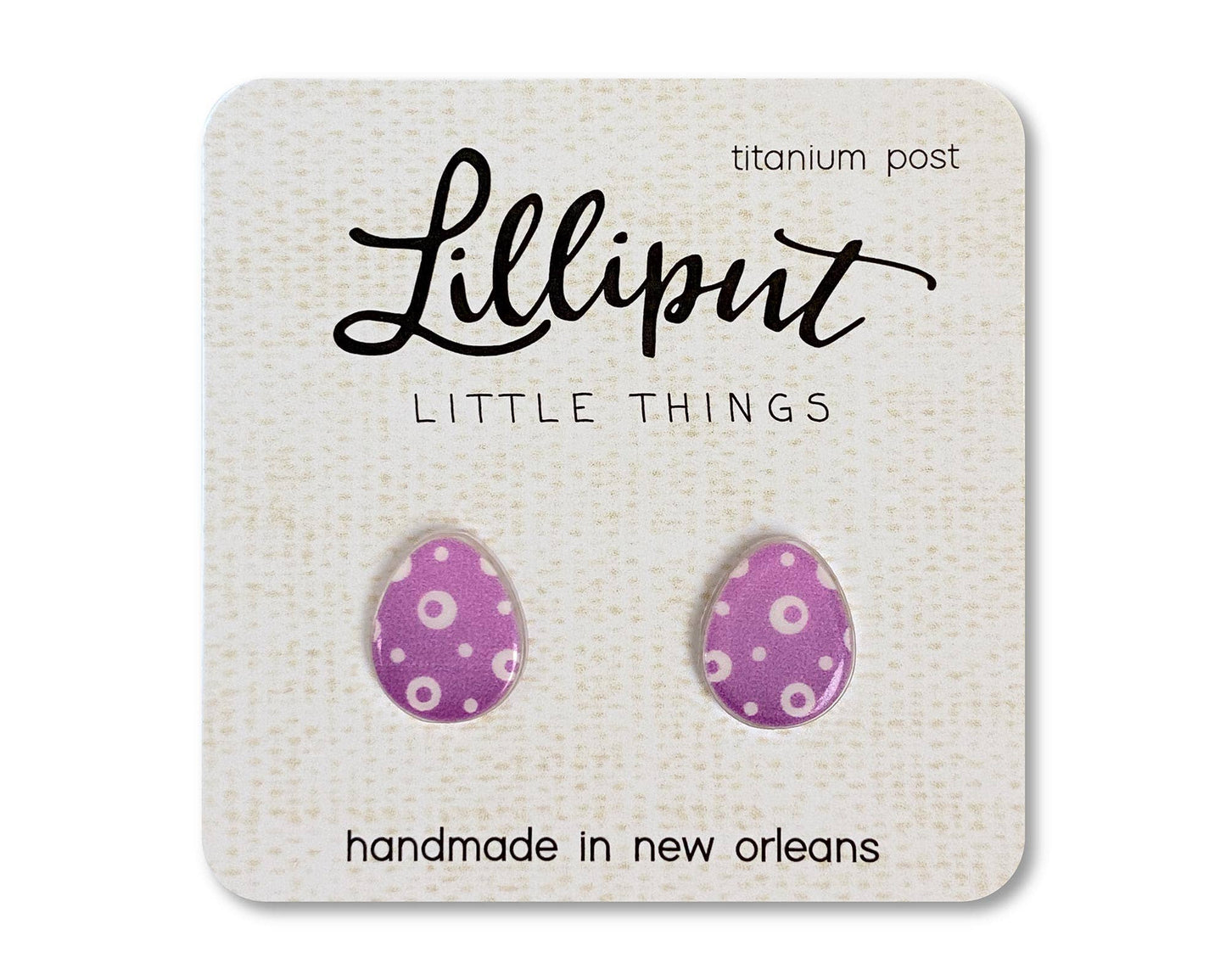 Easter egg Earrings - Purple