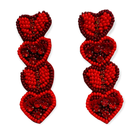 Hearts Dangle Earrings