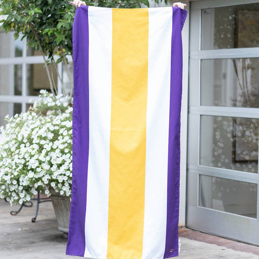 Santa Cruz Beach Towel Yellow/Purple 34x70