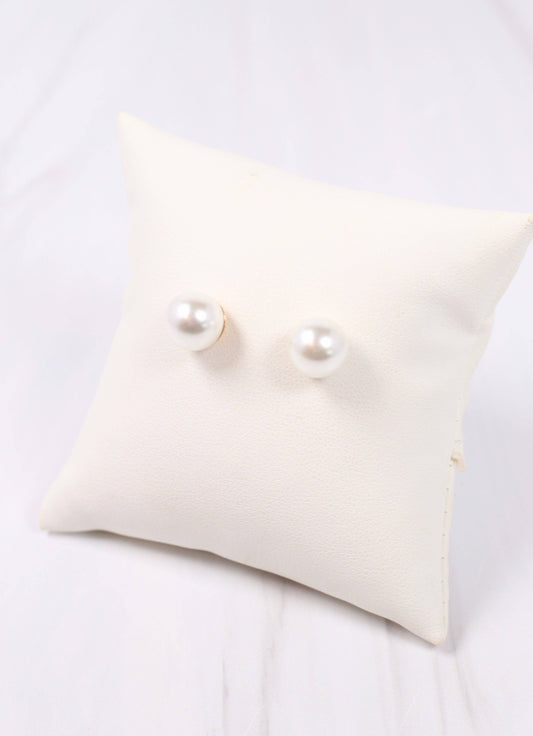 Ivory Pearl Stud Earrings