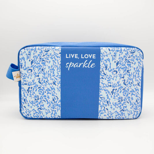 Live Love Sparkle Cosmetic Bag  Sky/Allure/Riviera   10x6x4