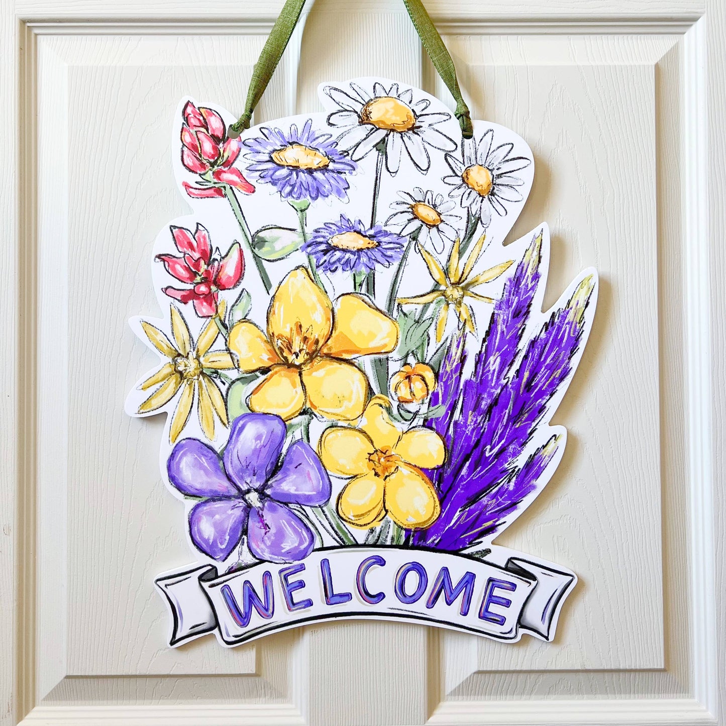 Wildflower Welcome Door Hanger