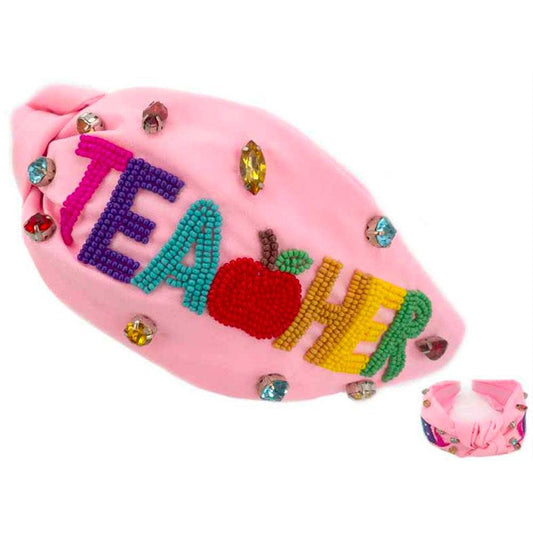 Pink Teacher Headband