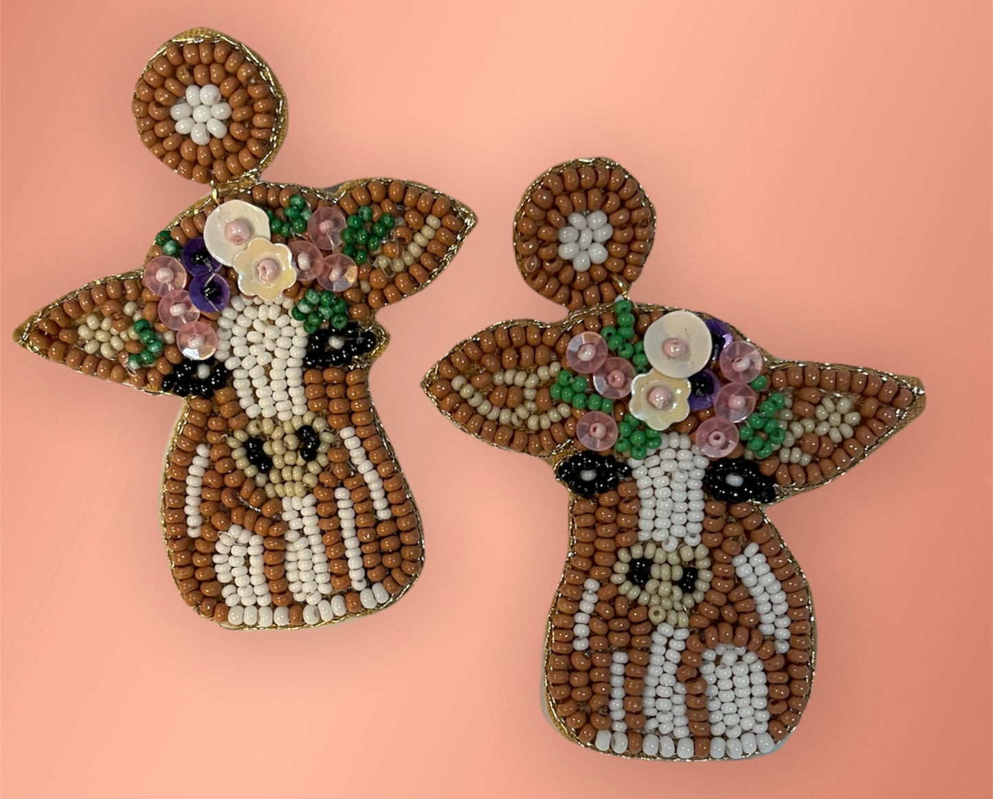 Flowered Heifer Earrings