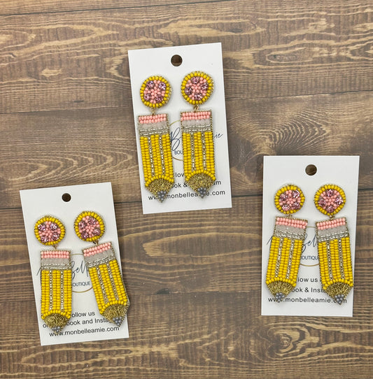 Teacher Pencil Earrings