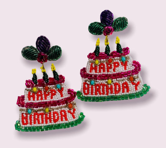 Happy Birthday Cakes Earrings