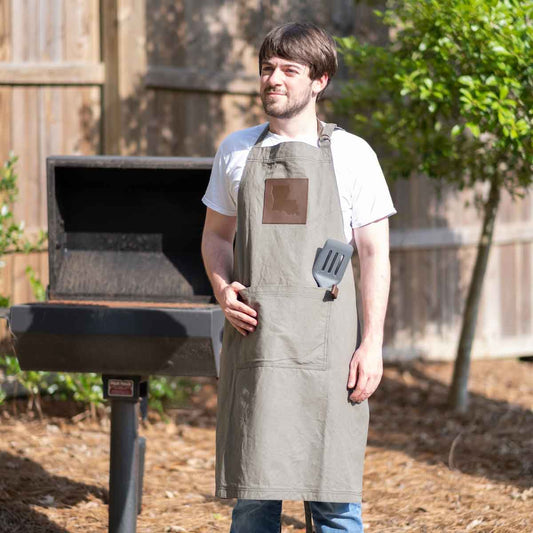 Louisiana Leather Embossed Apron