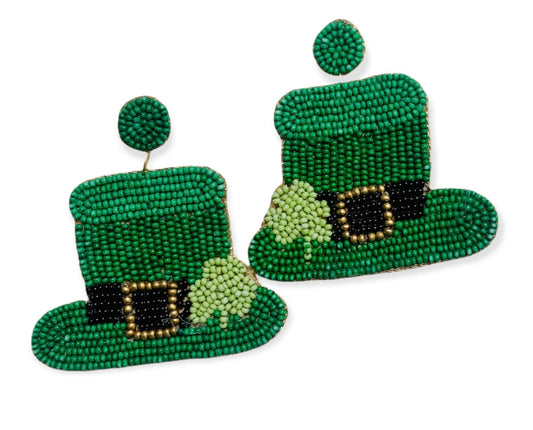 St. Patrick's Day Top Hat Earrings