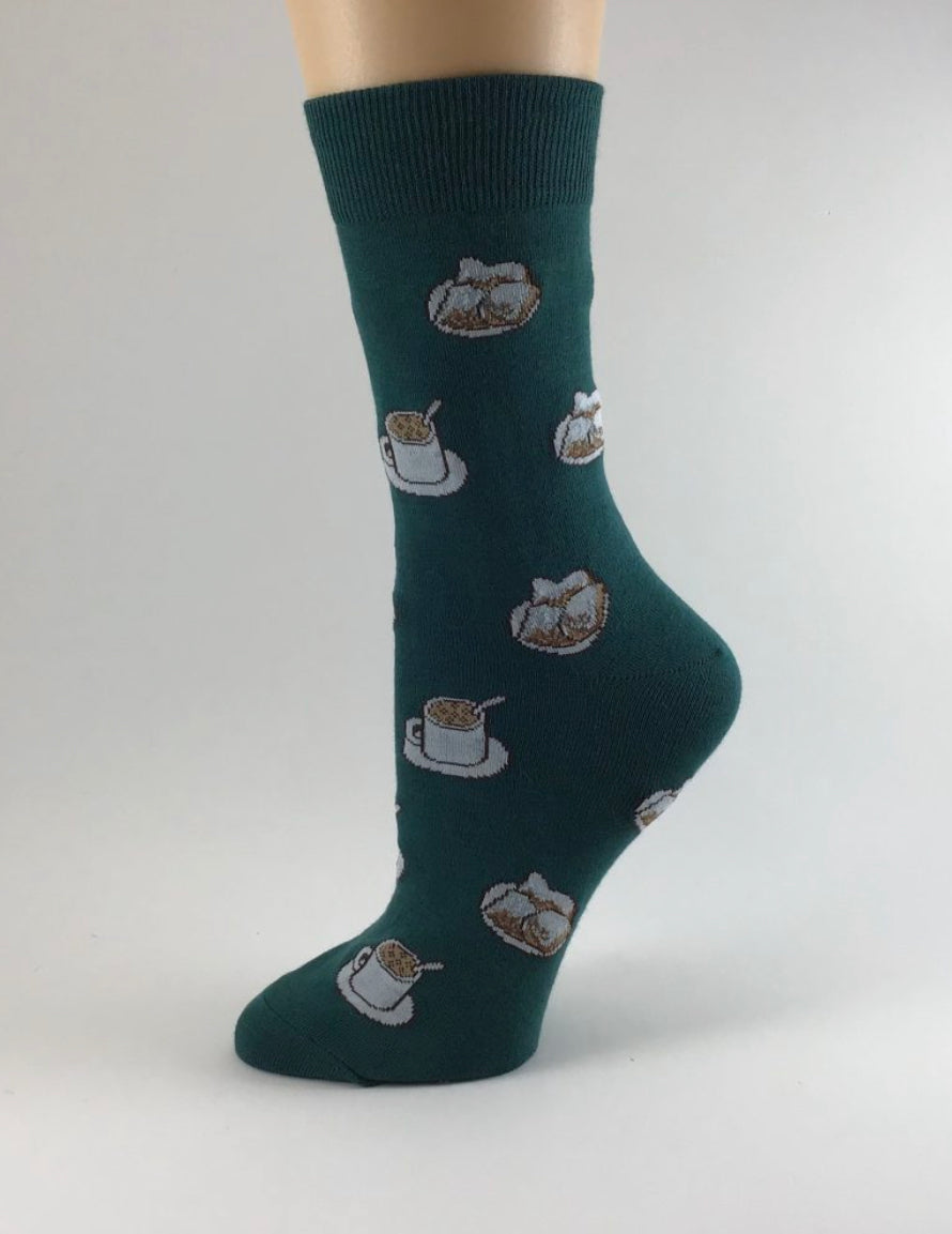 Men's Coffee and Beignet Socks - ONE SIZE