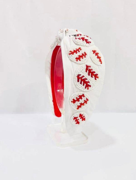 Baseball Beaded Headband