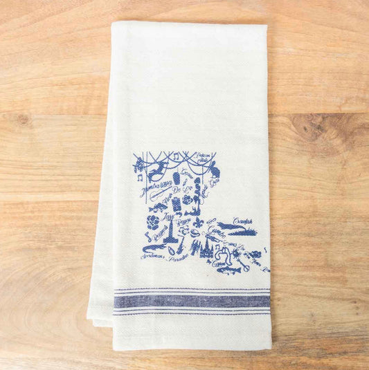 Louisiana Hand Towel - Cream/Navy