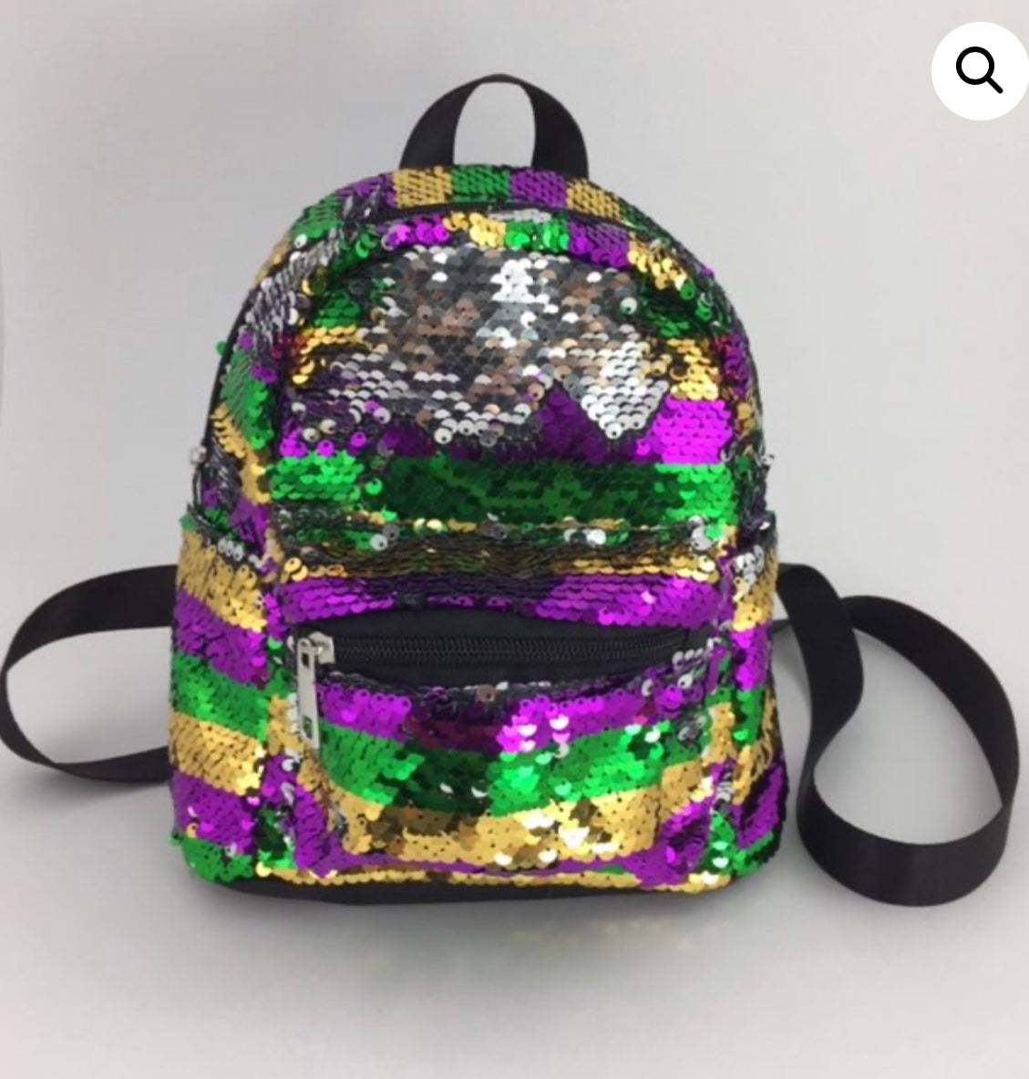 Mardi Gras Sequin Backpack – Mon Belle Amie