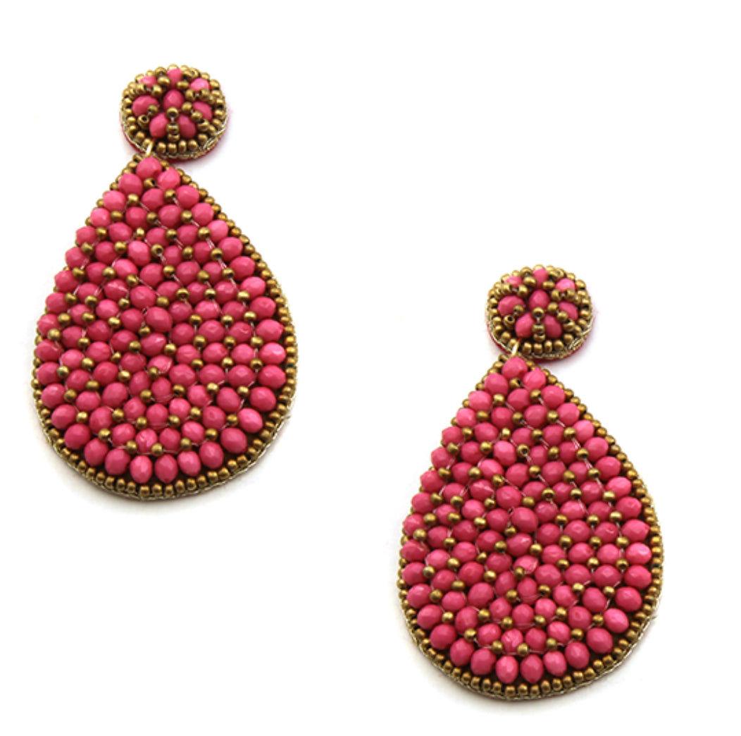 Jaclyn Earrings in Fuchsia