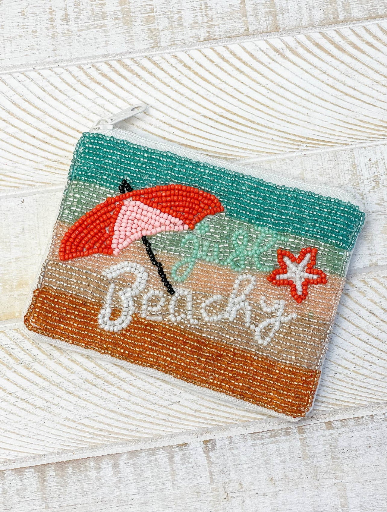Just Beachy Beaded Zippered Pouch