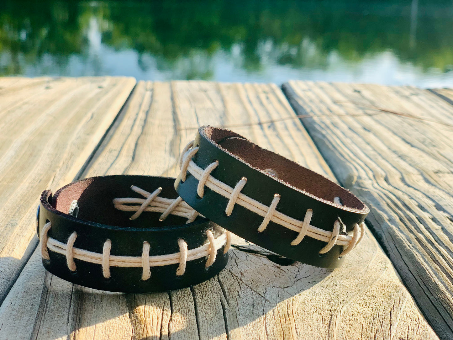 Leather Football Bracelet