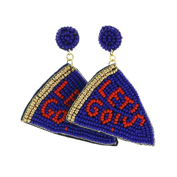 Let’s Go Pennant Earrings in Blue and Red