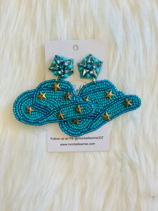 Cowgirl Hats in Turquoise