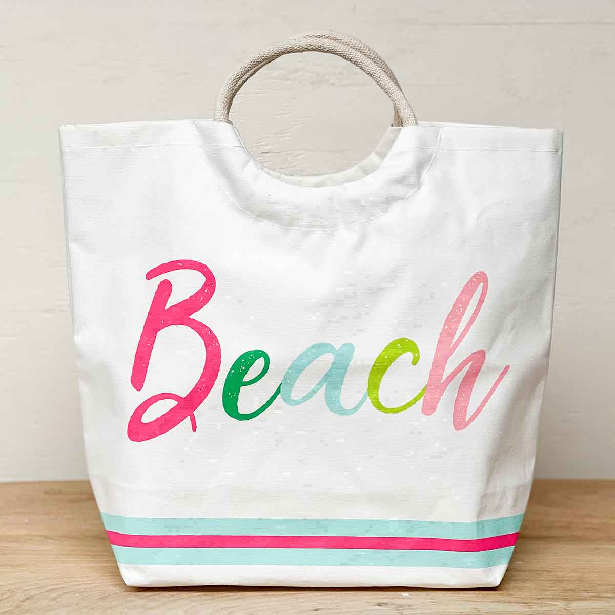 Beach Stripe Shore Tote - white/multi