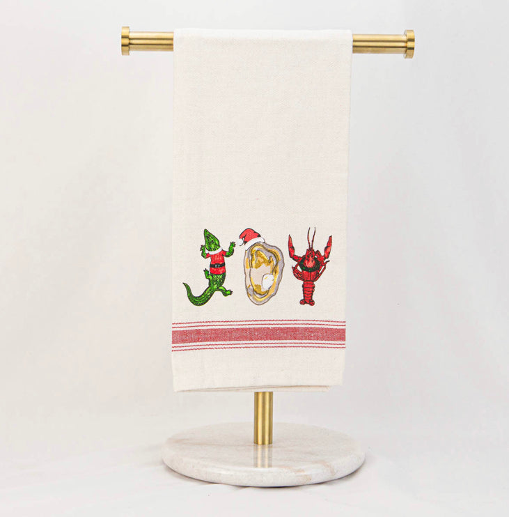 Joyful Cajun Christmas Hand Towel