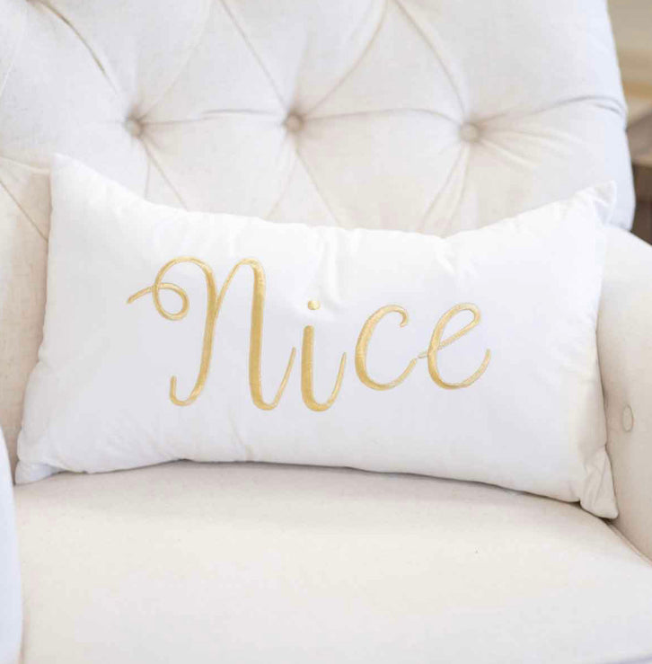 Naughty or Nice Reversible Pillow - 12 x 22