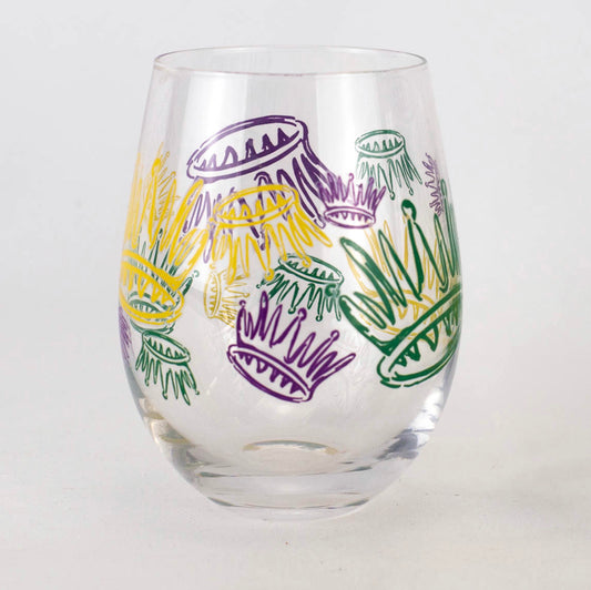 La Couronne (The Crown) Wine Glass Gift Set - Purple/Green/Yellow